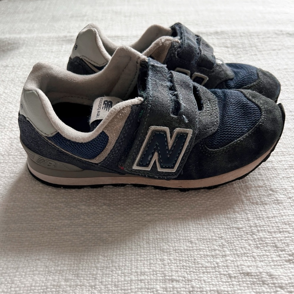 New Balance Kids' Navy and White Sneakers